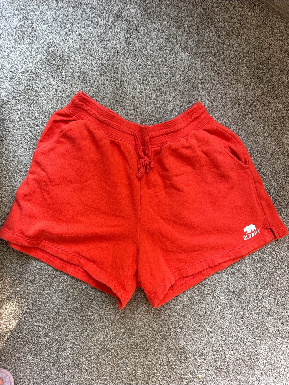 Old Navy Orange Athletic Drawstring Shorts